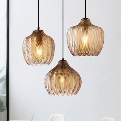 Danae - Hanglampen van getextureerd glas