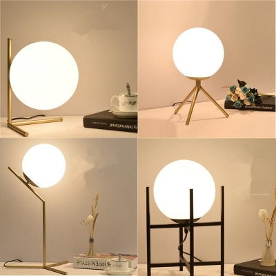 Moderne glazen bol tafellampen