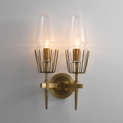Noordse messing wandlamp