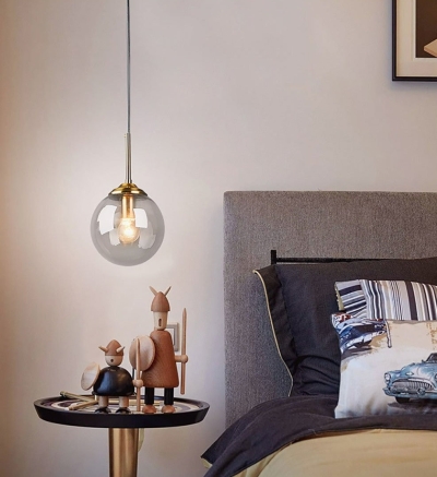 Vintage glazen bol hanglampen