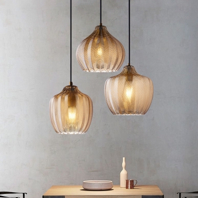 Danae - Hanglampen van getextureerd glas