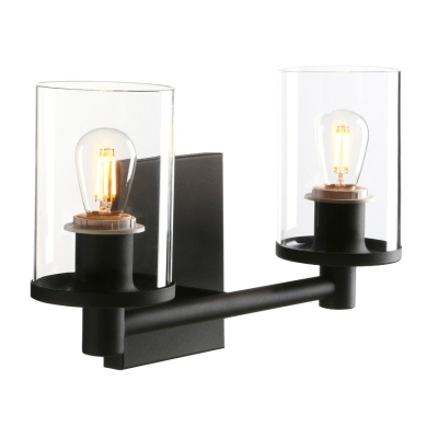 Fenton - Vintage industriële wandkandelaar met twee lampen