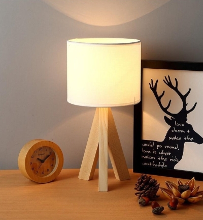 Houten tafellamp