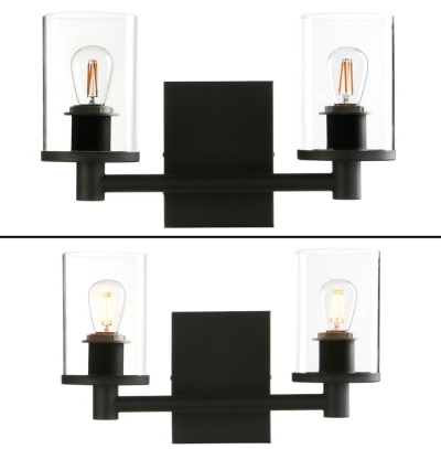 Fenton - Vintage industriële wandkandelaar met twee lampen